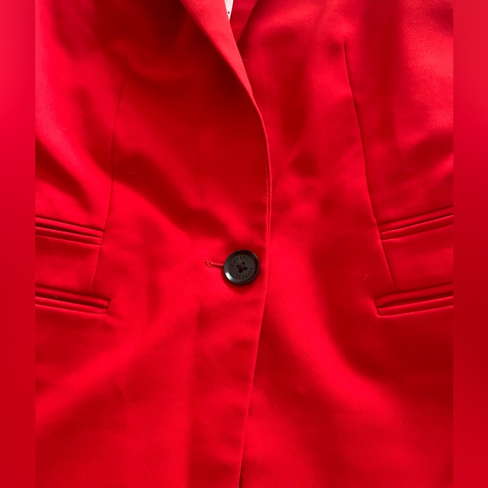 Express Red Single-Button Blazer - Picture 6 of 15